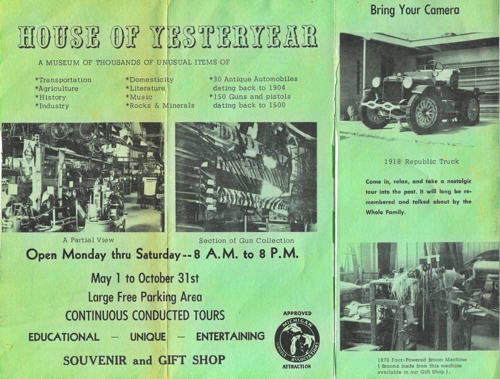 House of Yesteryear - Old Brochure (newer photo)